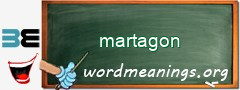 WordMeaning blackboard for martagon